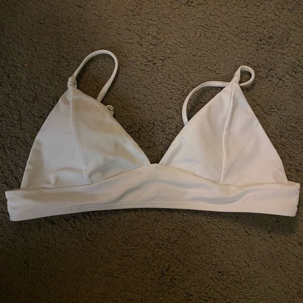 white bikini top
